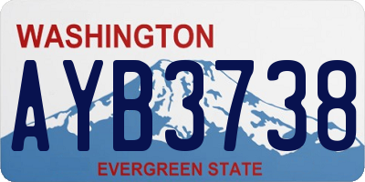 WA license plate AYB3738