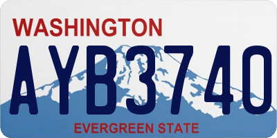 WA license plate AYB3740