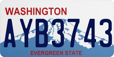 WA license plate AYB3743