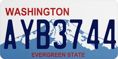 WA license plate AYB3744