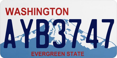 WA license plate AYB3747