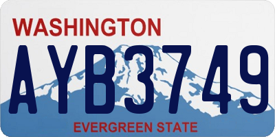 WA license plate AYB3749