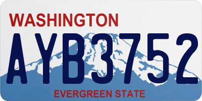 WA license plate AYB3752
