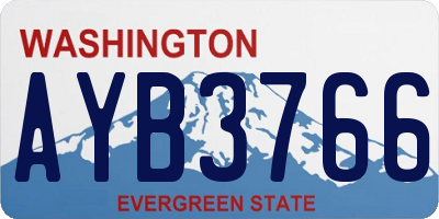 WA license plate AYB3766