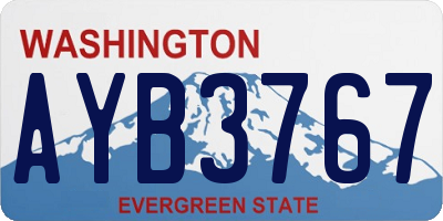 WA license plate AYB3767