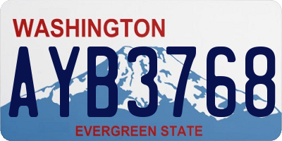 WA license plate AYB3768