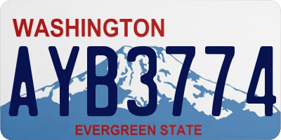 WA license plate AYB3774