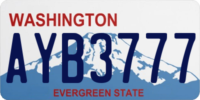 WA license plate AYB3777