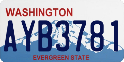 WA license plate AYB3781