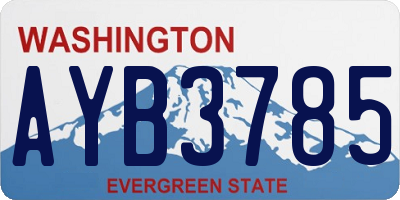 WA license plate AYB3785
