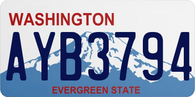 WA license plate AYB3794