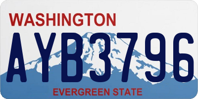WA license plate AYB3796