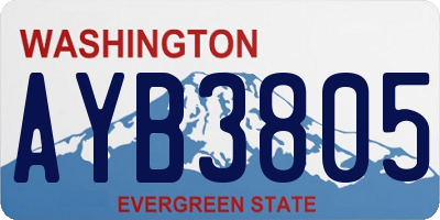 WA license plate AYB3805