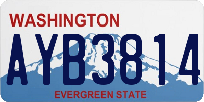 WA license plate AYB3814