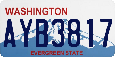 WA license plate AYB3817