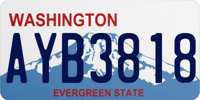 WA license plate AYB3818