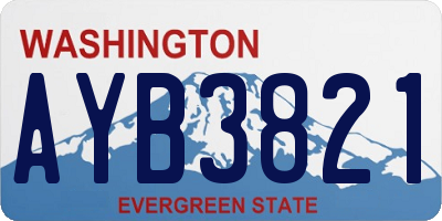 WA license plate AYB3821
