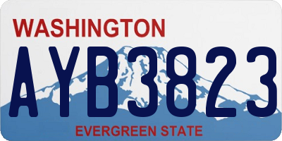WA license plate AYB3823