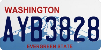 WA license plate AYB3828