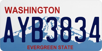 WA license plate AYB3834