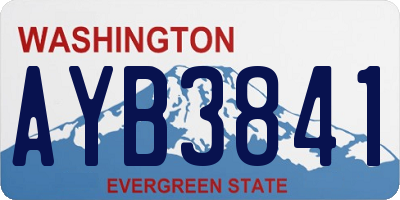 WA license plate AYB3841