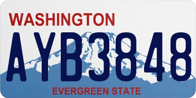 WA license plate AYB3848