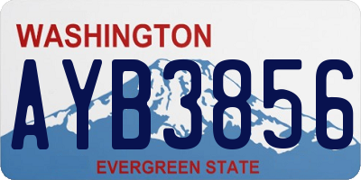 WA license plate AYB3856