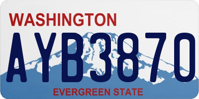 WA license plate AYB3870