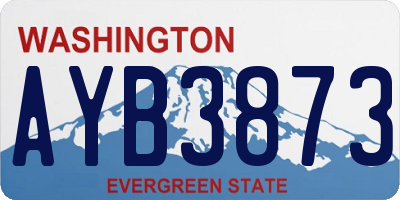 WA license plate AYB3873