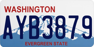 WA license plate AYB3879