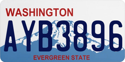 WA license plate AYB3896