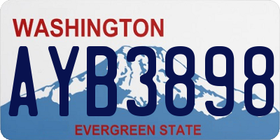 WA license plate AYB3898