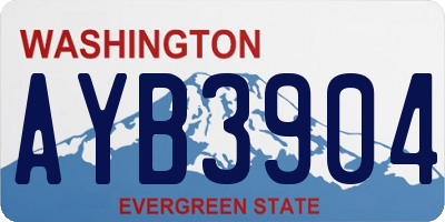WA license plate AYB3904