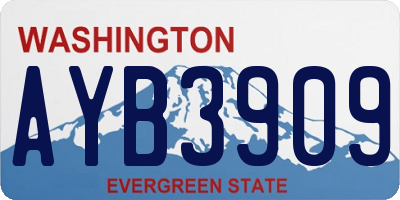 WA license plate AYB3909