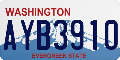 WA license plate AYB3910