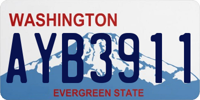 WA license plate AYB3911
