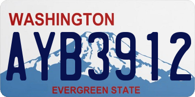 WA license plate AYB3912