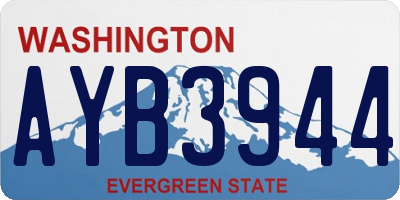 WA license plate AYB3944