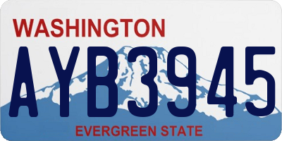 WA license plate AYB3945