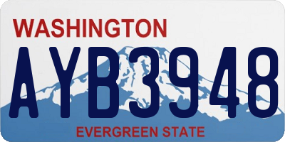 WA license plate AYB3948