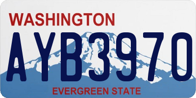 WA license plate AYB3970