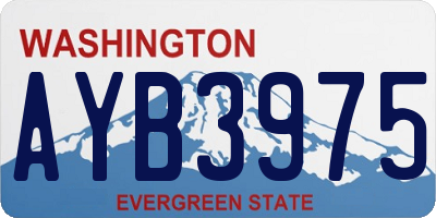 WA license plate AYB3975