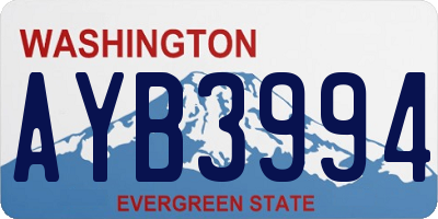 WA license plate AYB3994