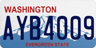 WA license plate AYB4009