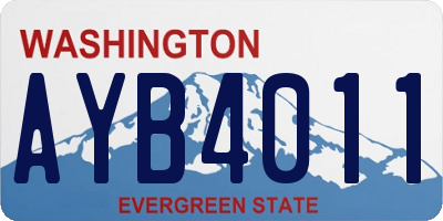 WA license plate AYB4011