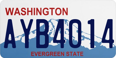 WA license plate AYB4014