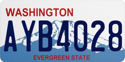 WA license plate AYB4028