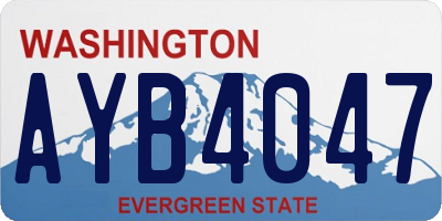 WA license plate AYB4047