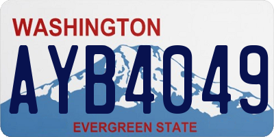 WA license plate AYB4049