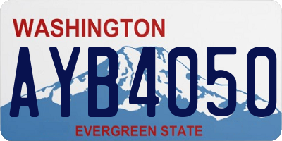 WA license plate AYB4050
